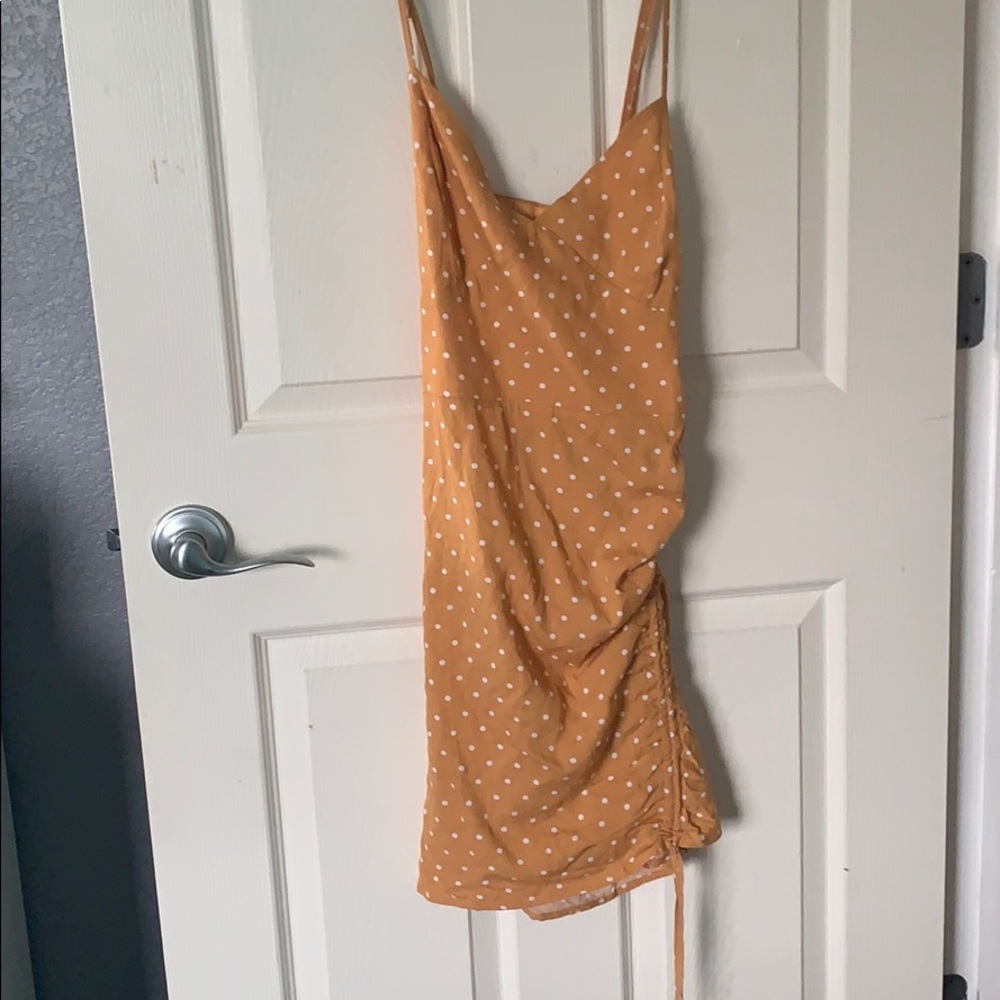 Pacsun Orange Polka Dot Dress